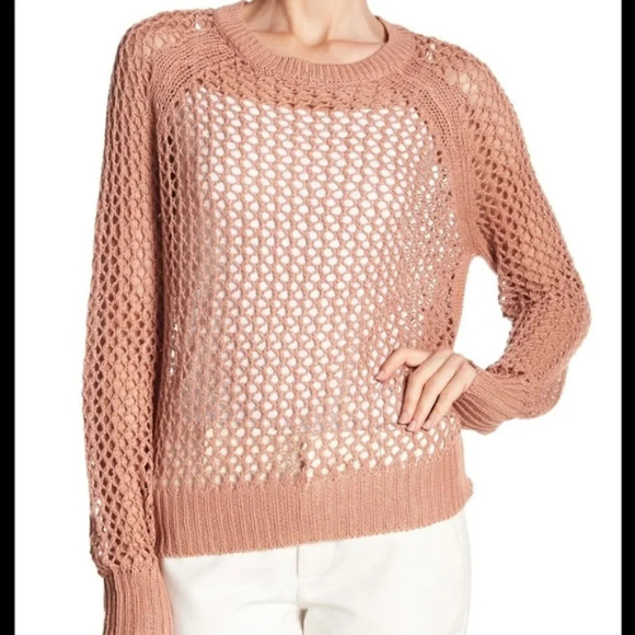 NWT 360 Sweater Amira Linen Silk Open Knit Sweater - Picture 1 of 8